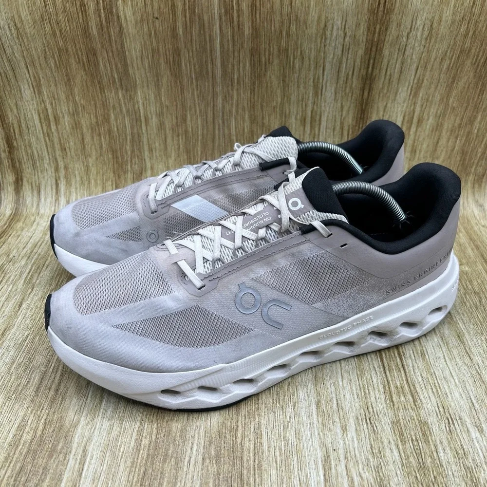 On Cloudsurfer Next Men's Size 12 Glacier White Running Shoes CloudTec Sneakers